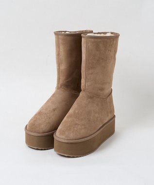 WEGO 【暖かい】2wayムートンタッチブーツ キャメル