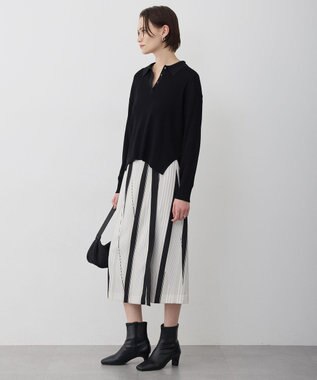 ICB L マーセライズコットンポロ ニット ブラック