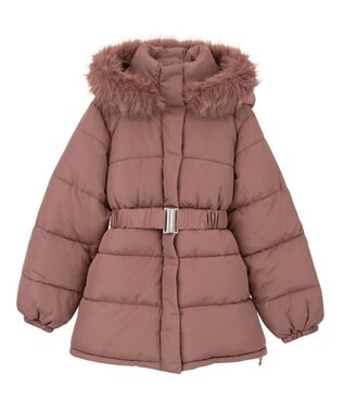 Green Parks ・ｓｗｉｎｇ　ｂｙ　ファイバーダウンベルト付コート Dark Pink