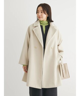 Green Parks ビーバー調テーラードカラーコート Cream