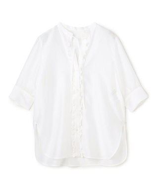 BEIGE， AMARYLLIS / フリルリボン ブラウス White