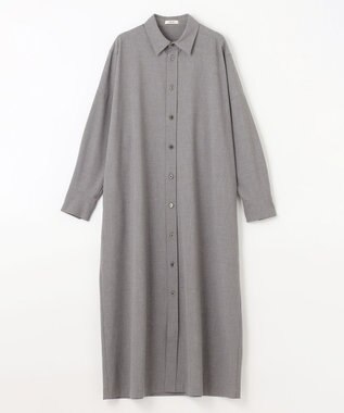 NAVE 【ReNAVE】ウォッシャブルツイル シャツドレス チャコール系