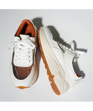 MODE ET JACOMO <carino>シースルー厚底スニーカー ホワイトコンビ