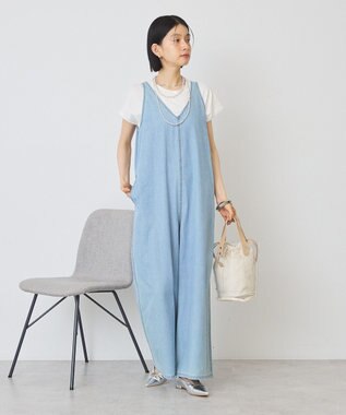 AMERICAN HOLIC バックリボンデニムオールインワン Light Indigo