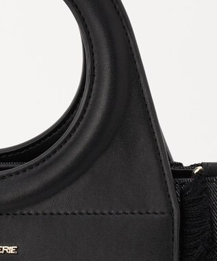 LA BAGAGERIE フリンジデニムバッグ Sサイズ ブラック