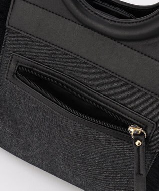 LA BAGAGERIE フリンジデニムバッグ Sサイズ ブラック