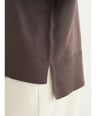 Green Parks もちやわ　Ｖネック前後差プルオーバー Brown