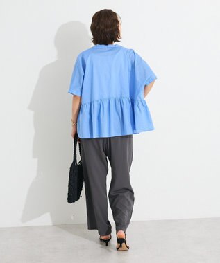 CRAFT STANDARD BOUTIQUE ペプラムブラウス Sax