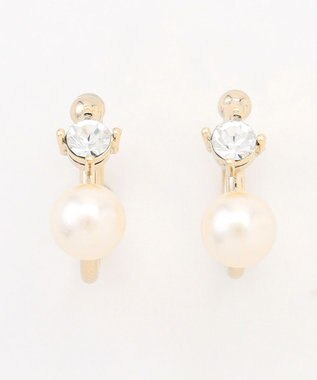 J.PRESS LADIES 【WEB限定・2way・2set】パールビジュー イヤカフ リング 【WEB限定】ウスゴールド系
