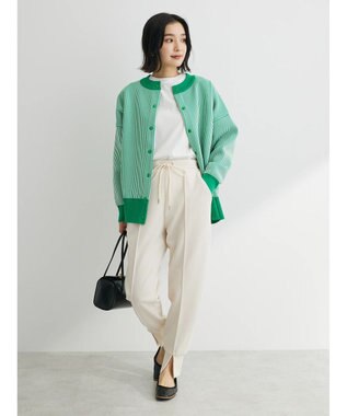 Green Parks ストライプＪＱカーディガン Green