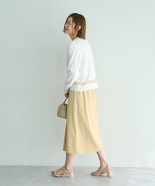 YECCA VECCA シアーMIXカーディガン Off White