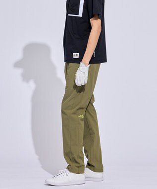 PW CIRCULUS 【MEN】サイドパンチング テーパードパンツ ゴルフ カーキ系
