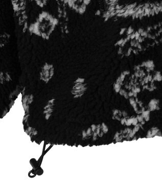 WEGO ボアパターンフードブルゾン ブラック