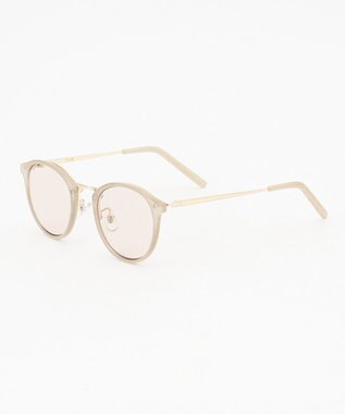 ICB ポーチ付きサングラス ベージュ系