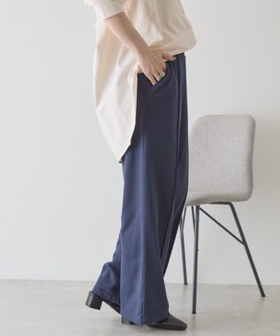 AMERICAN HOLIC センタータックワイドスウェットパンツ Dark Navy