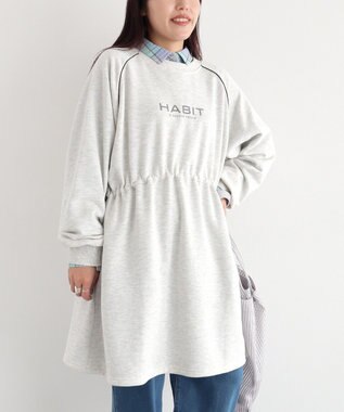 CRAFT STANDARD BOUTIQUE ライン入りロゴチュニック Oatmeal