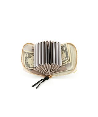 UNBILLION ペルケ perche×黒ねこ意匠 ROBIN / ジャバラカードウォレット ピンク