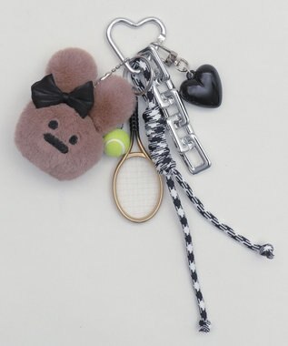 WEGO リボンウサギセットキーホルダー ベージュ