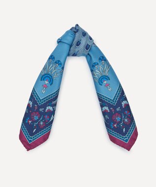 LIBERTY. ピーコック パレード シルクスカーフ 45 パープル