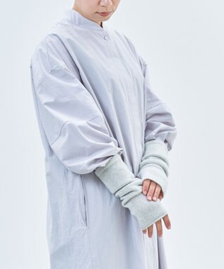 AND WOOL 〈上質な素材と手仕事から生まれた優しいニット〉カシミヤ100%アームウォーマー ライトグレー