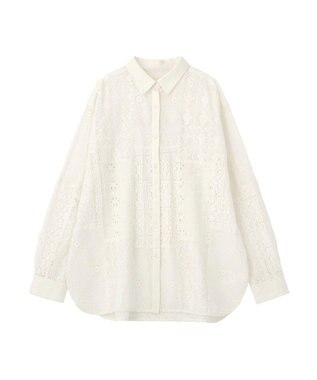 AMERICAN HOLIC レースパッチワークシャツ Off White