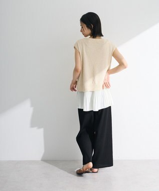 Green Parks 裾プリーツタンクトップ White