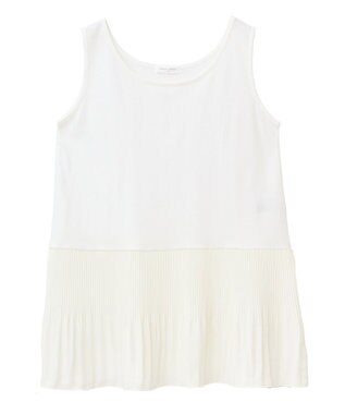 Green Parks 裾プリーツタンクトップ White