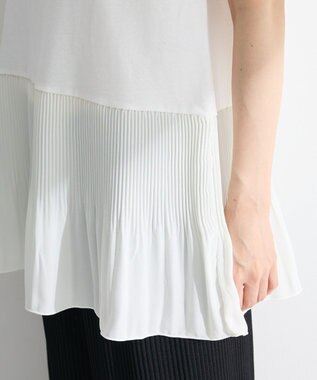 Green Parks 裾プリーツタンクトップ White