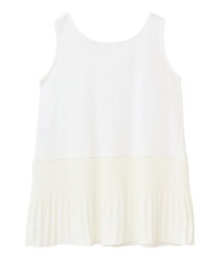 Green Parks 裾プリーツタンクトップ White