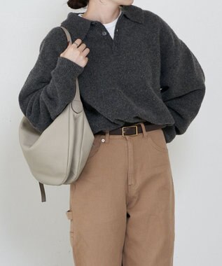 russet 【2025AW新作】シボレザーショルダーバッグ M(CE-1588) GrayBeige