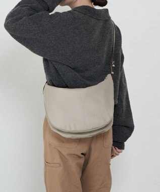 russet 【2025AW新作】シボレザーショルダーバッグ M(CE-1588) GrayBeige