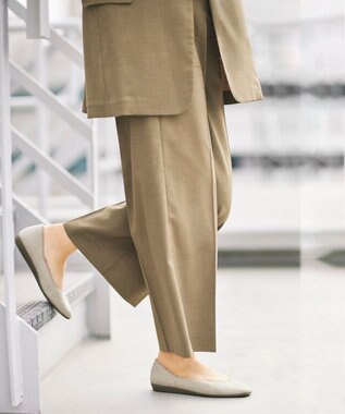 steppi 【洗える/撥水】 トリムスクエア パンプス ベージュ