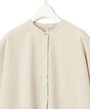 ICB 【洗える】ヴィンテージスパンブロード プルオーバーブラウス ライトオリーブ系