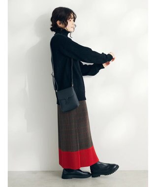 CRAFT STANDARD BOUTIQUE 洗えるコードモールタートルネックプルオーバー Black