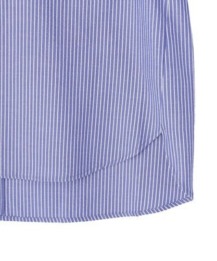 YECCA VECCA パールタックスリーブブラウス Stripe
