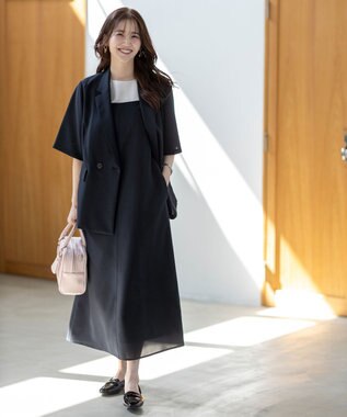 ANY SIS S 【接触冷感・速乾・UVカット・洗える】スイートクール キャミワンピース ネイビー