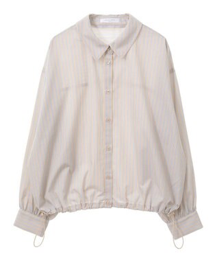 Green Parks イージーケア裾ドロストシャツ Beige