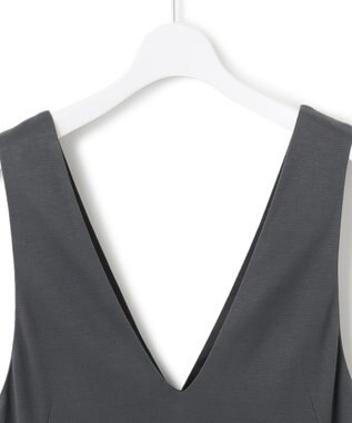 23区 【洗える】ポリバレントポンチ ジャンパースカート チャコール