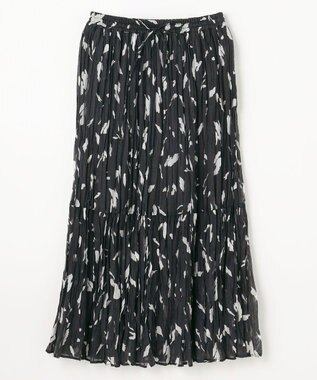 ANY アートドットプリントスカート スレートベース