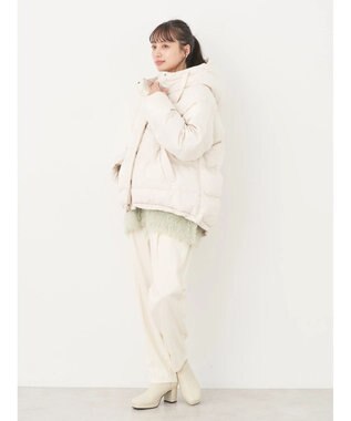 earth music&ecology フーディー中綿ブルゾン Ivory