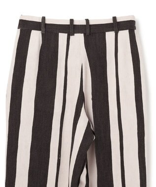 JOSEPH ジョゼフストライプ　トラウザーズ Oyster White/ Black