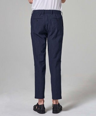 JOSEPH HOMME 【新素材】エアリッジストレッチ ドロスト付タック入りテーパードパンツ / PEGG TUCK ネイビー系1