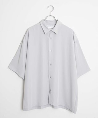 WEGO トロミBIGシャツ（S） ライトグレー