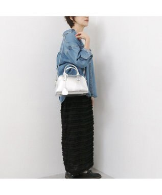 UNBILLION カシュカシュ cachecache / アソート合皮ボストンバッグ シルバー