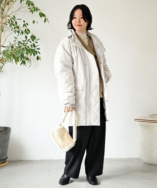 KWD 【日本製/高品質ダウン】DOWN MONSTER JACKETグリーンダウン ダウンモンスタージャケット アイボリー