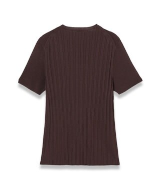 JOSEPH 【洗える】サティニーリブ　ショートスリーブニット Ebony