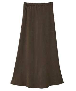 earth music&ecology ストレッチサテンスカート Brown