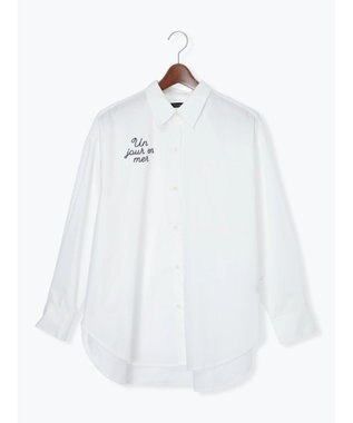Te chichi ポイント刺繍シャツ オフホワイト