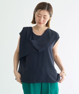 YECCA VECCA ドレープブラウス