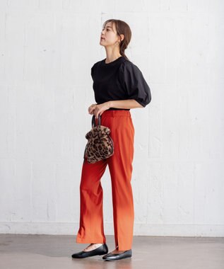 ANY ボリュームショルダーコンビニット ブラック×ブラック